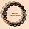 Obsidian Lion Dance Single-Loop Bracelet: Trendy Unisex Bestseller