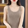 2023 Women's Fashionable Round Neck Pure Wool Sleeveless Knitted Vest Top