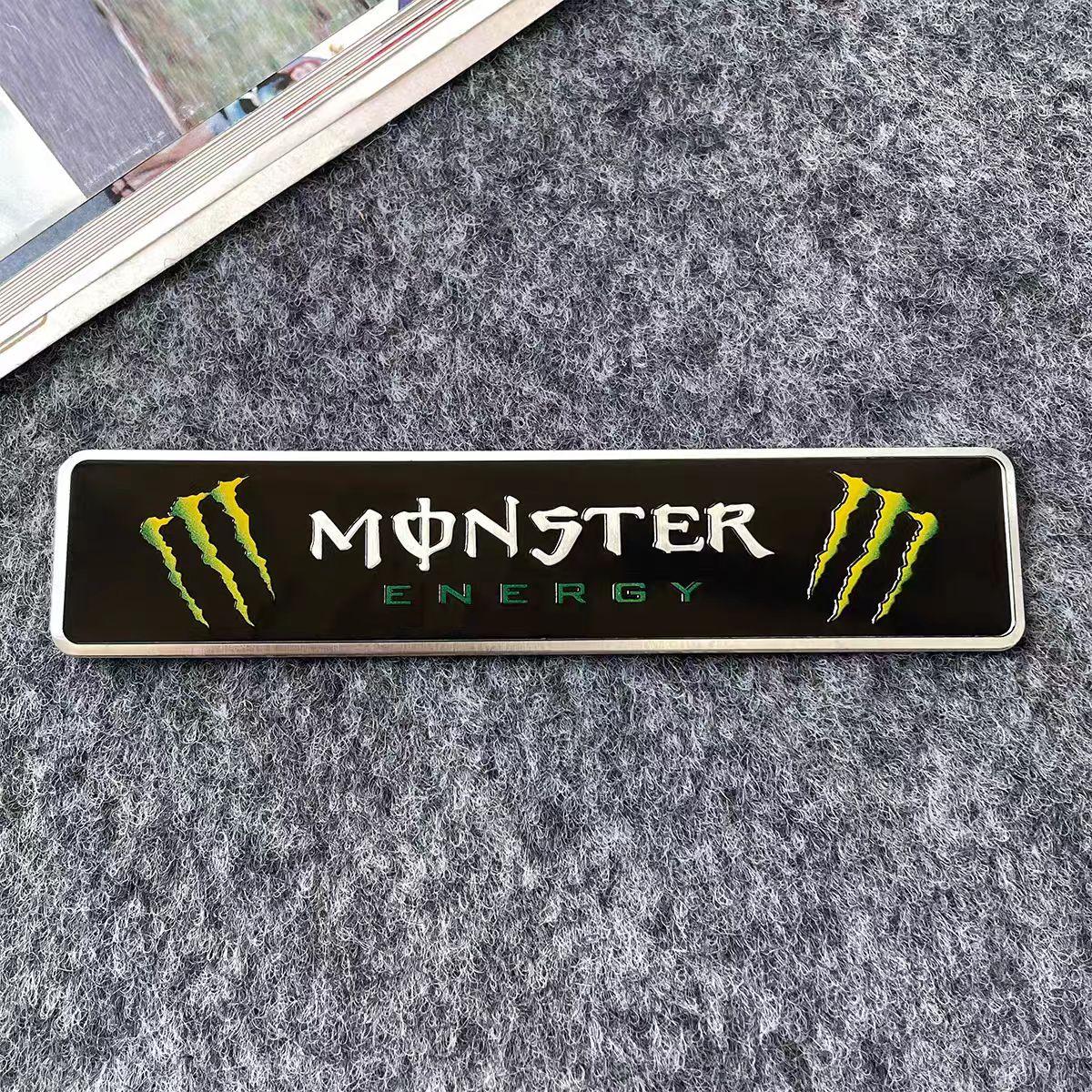 Металлическая автомобильная наклейка Monster Energy Автонаклейка для крыльев и задних шильдиков Наклейка для скрытия царапин для мотоциклов и электромобилей