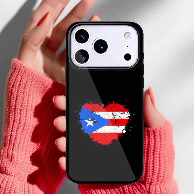 

Puerto Rico Flag Phone Case for iPhone 17 Air 16e 15 14 13 Pro Max Back Cover for 12 11 Pro Coque iPhone 13 Pro