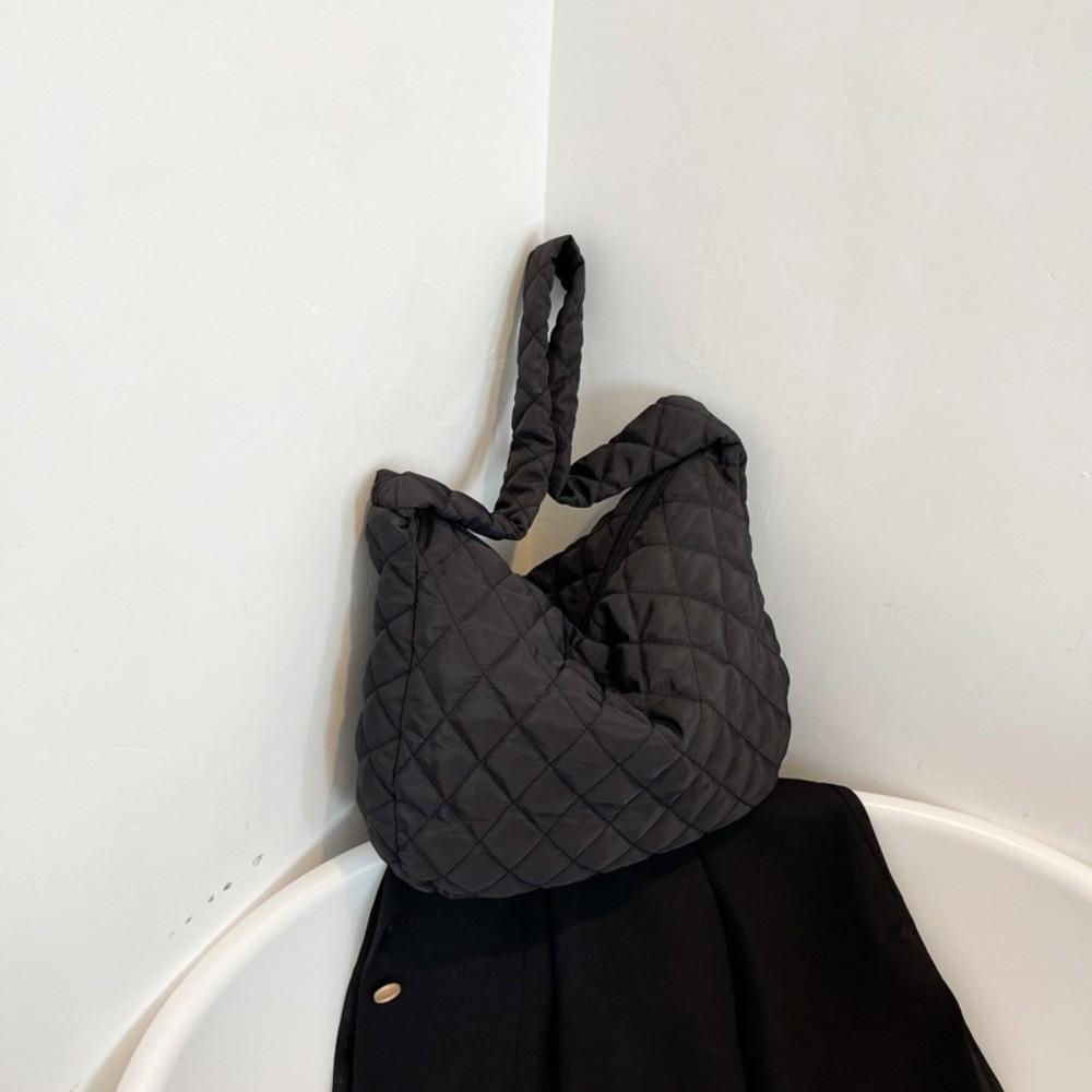 Large Capacity Bubble Shoulder Bag Pleated Cloud Pattern Tote Bag Space Cotton Underarm Bag  Female