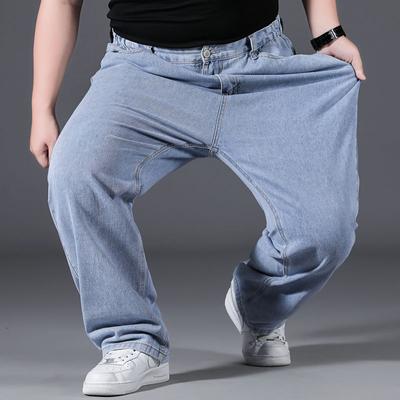 10XL Oversize Man Jeans Baggy Blue Men's Classic Jeans Cargo Loose Streetwear Plus Size Fashion Work Trousers For Men Pants