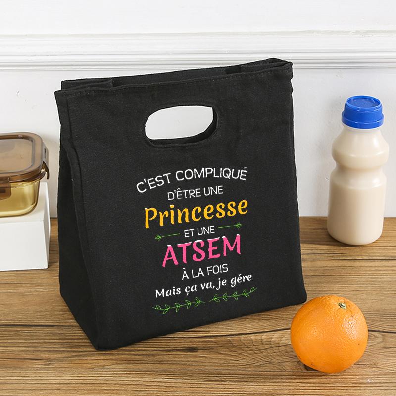 Une Super Atsem Toi Ne S'oublie Jamais Comme Print Lunch Bag Summer Jiuce Ice Cooler Bag Picnic Insulated Thermal Bag Astem Gift