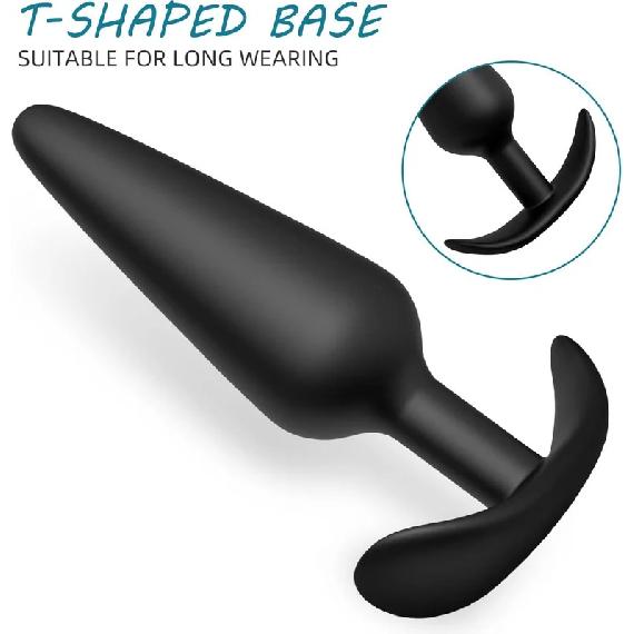 3 Sizes Anal Plug Soft Silicone Butt Plug Bullet Vibrator Stimulator Adult Sex Toys for Men/Women Anal Prostate Massager for Gay