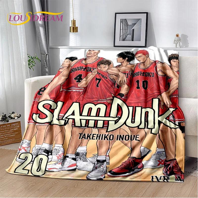 2026 New Cartoon Slam Dunk Anime Basketball Soft Blanket,Soft Throw Blanket for Home Bedroom Bed Sofa Picnic Travel Child Gift