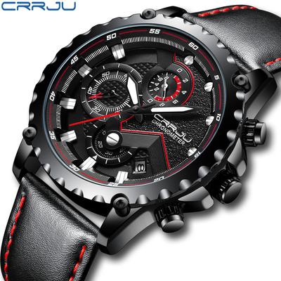 CRRJU Neue Sport-Chronographenuhr, multifunktionale Herren-Sportuhr, Herrenuhr, modisch