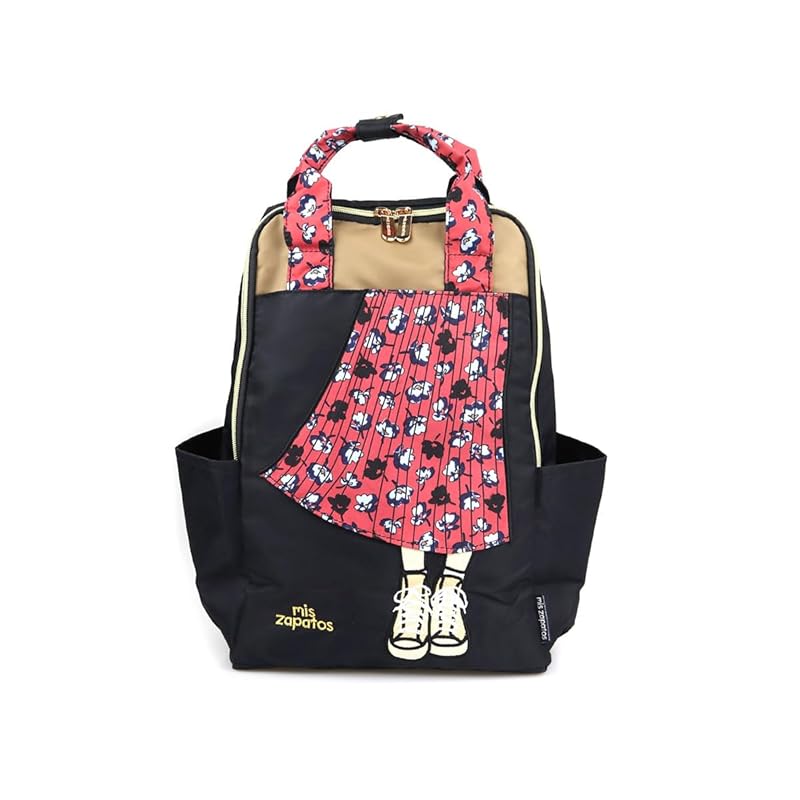 

33-70RZ-BK backpack backpack ladies mis zapatos Miss Sapat flared skirt nylon A4 B5 lightweight commute Commuting to school cute Fashionable mothers