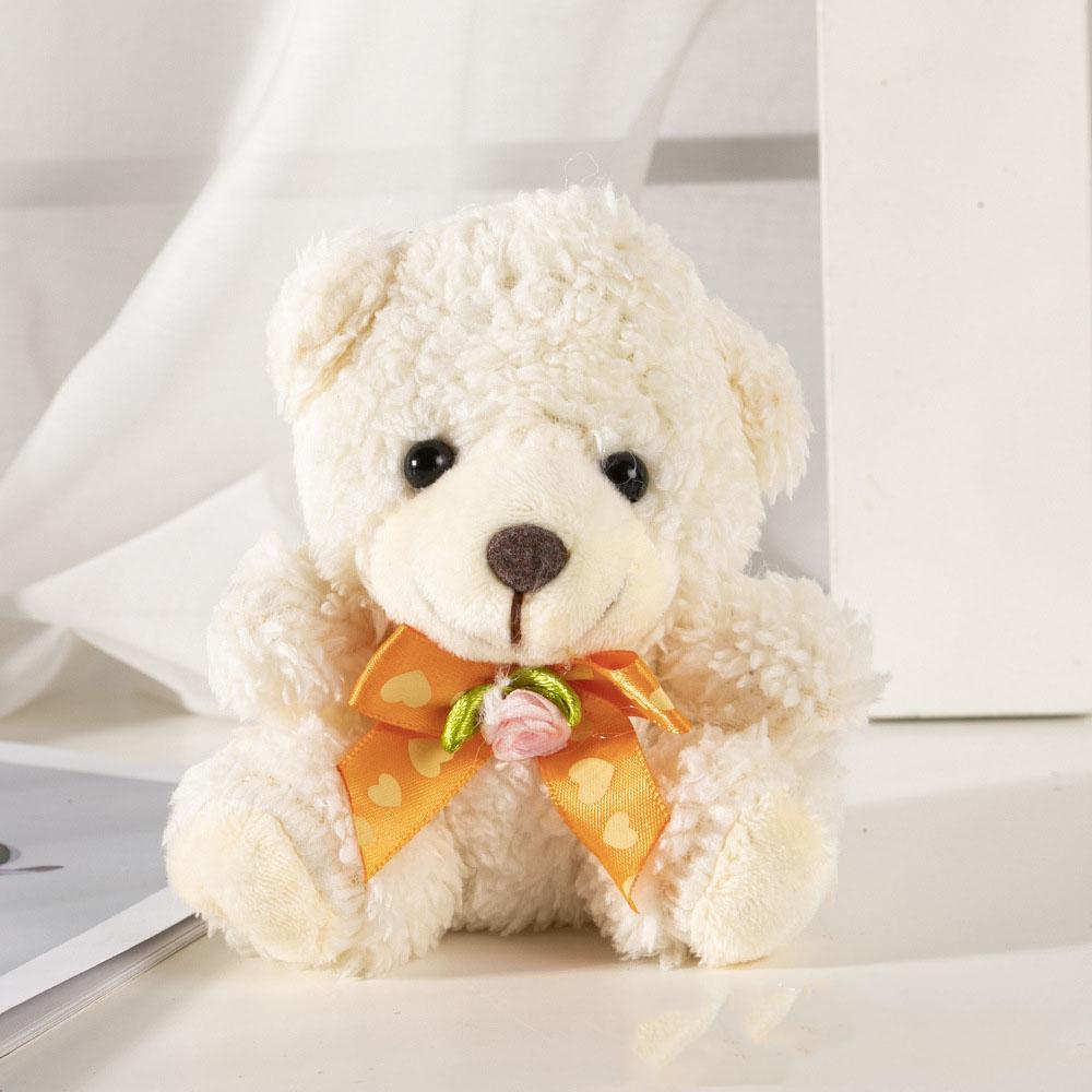 

Шу хлопок пушистый длинноволосый маленький сидящий медведь кулон мультфильм плюшевая кукла мягкие милые аксессуары брелок креативные медвежьи куклы белый