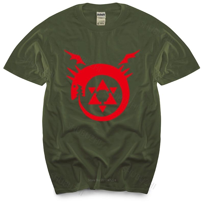 Fullmetal Alchemist T Shirt Homunculus Ouroboros Summer Fashion Tshirt Men Cotton Tops Euro Size Boys Gifts