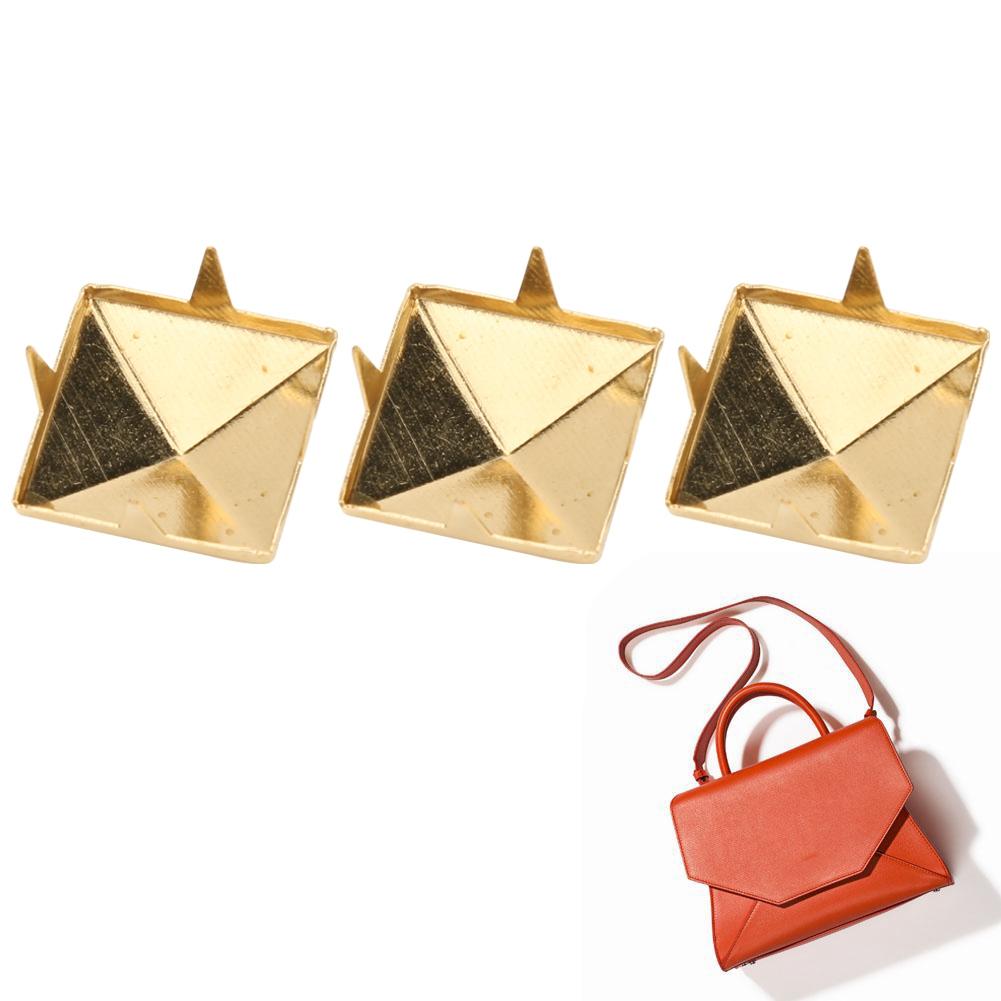 100pcs Square Pyramid Punk Rivets 4 Claw Metal Studs for Bracelets Clothing Shoes Handbag