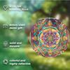 10 Inch Colorful Metal Wind Spinner with 360 Degree Rotating Hook No Battery Needed Vibrant Garden Decor Gift for Family Friends