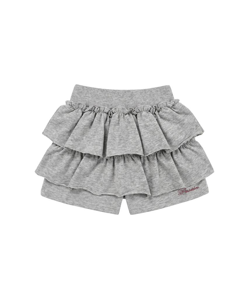 Pasion Ruffle Pop Mini Skirt_Melange
