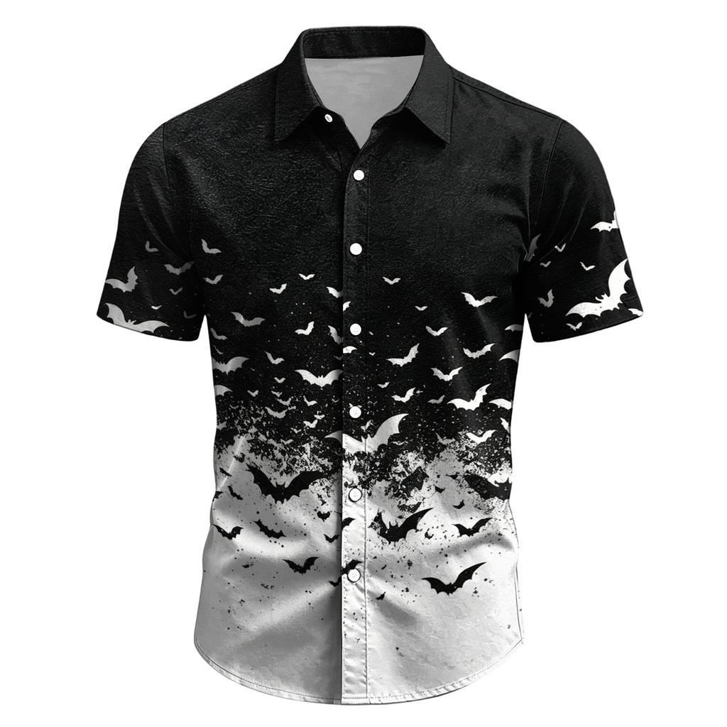 Men's Casual Short Sleeve Button-Down Shirt for Everyday Wear