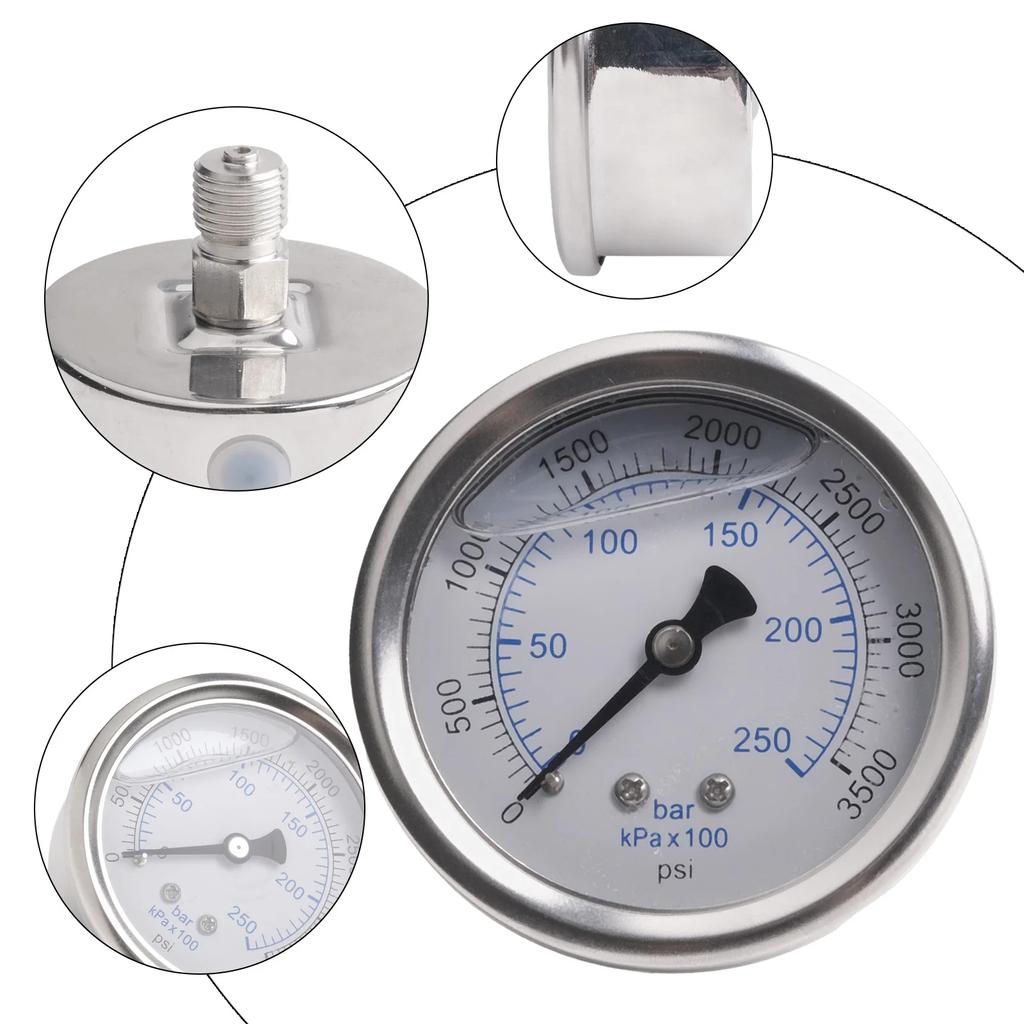 Axial Seismic Pressure Gauge Sophie Sff Back Connected Vacuum Gauge Seismic Water Pressure Hydraulic Oil Pressure Gauge
