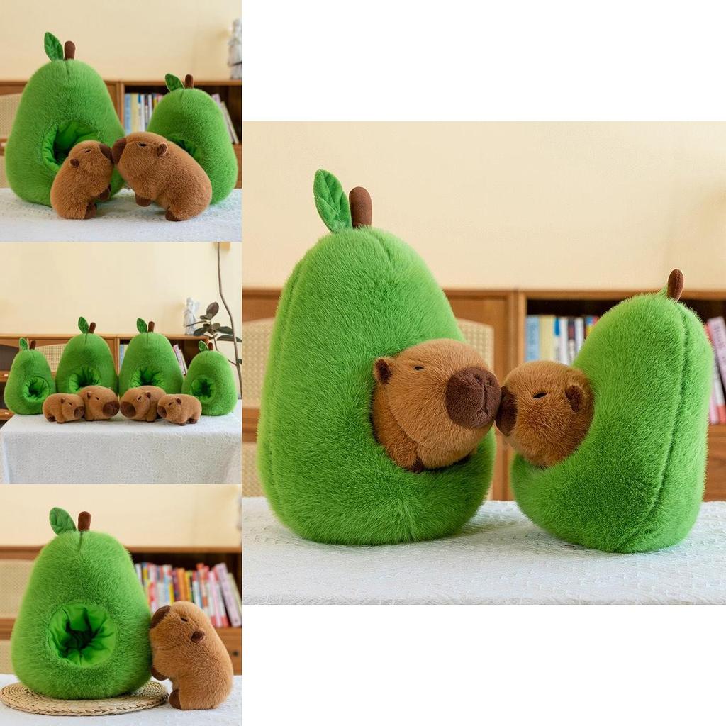 Creative Avocado Capybara Plush Doll Children Toy For Kids And Giftgiving
