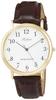 Citizen QQ Analog Waterproof Watch Leather Band Q996-104 Men Brown.