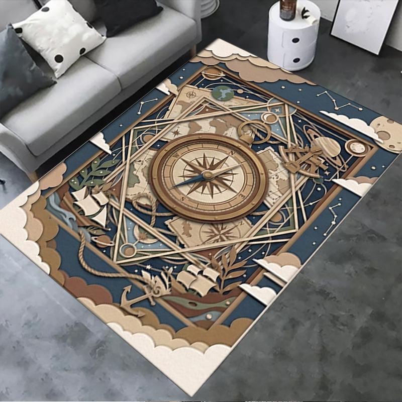 

2025 New Compass Carpet Rug for Living Room Bedroom Home Sofa Decoration,Kids play Non-slip Floor Mat168 40x60cm( 15x23in )