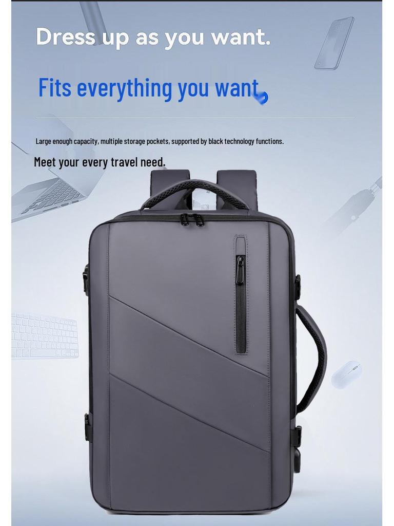 High-Quality Expandable Water-Resistant Business Backpack with Large Capacity