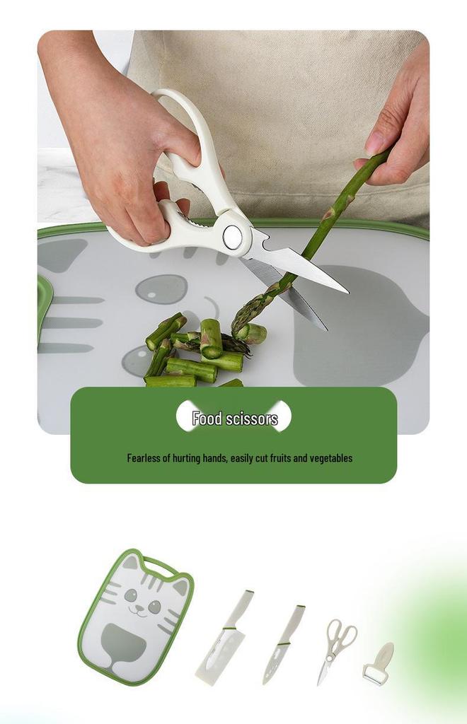 Portable Baby Toddler Food Prep Set: Knife & Cutting Board Combo