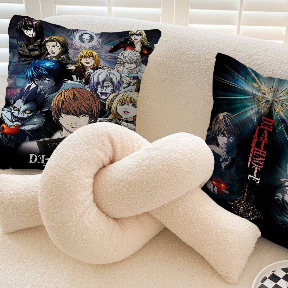 Anime Death Note Cushion Cover Inches Farmhouse Decor Home Throw Pillow Covers for Couch Decorations