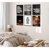 6pcs Basketball Wall Art Unframed Pirational Sport Canvas Black White Basketball Motivational Quotes Poster Prints Teen Boys Kids Painting Wall Decor