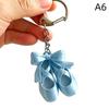 Ballet Shoes Bow Keychain Fashion Sweet Pendant 1Pcs Durable Key Ring Hanging Ornament for Girls Graduation Gift