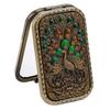 Vintage Foldable Metal Princess Style Purse Mirror Compact Small Mirror Magnifying Vintage Pocket Mirror (Random Pattern, Set of 1)