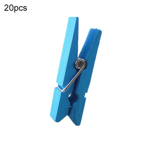 20 Adet Çok Renkli Ahşap Clothespins Ahşap Çamaşırhane Clothespins Kağıt Craft Klip