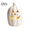 Resin Pumpkin for Home Halloween Candle Holder, Lantern Tealight Holder with Decorative Lanterns Carved Face Fall Farmhouse Table Mantle Decor