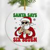 Weißer runder Acryl-Weihnachtsanänger, einseitiges Design