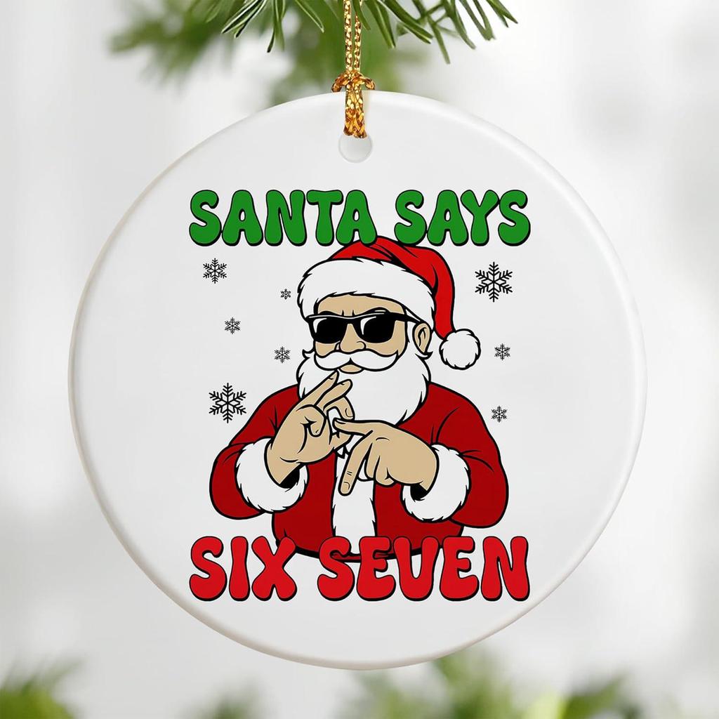 Weißer runder Acryl-Weihnachtsanänger, einseitiges Design