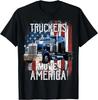 Funny Trucker American Flag Truck Driver Shirt Truck Driver Gift Unisex T-Shirt