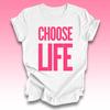 Retro Choose Life Shirt 80s Costume Tee Summer Casual Comfortable Base Layer TShirt HighQuality Streetwear Unisex