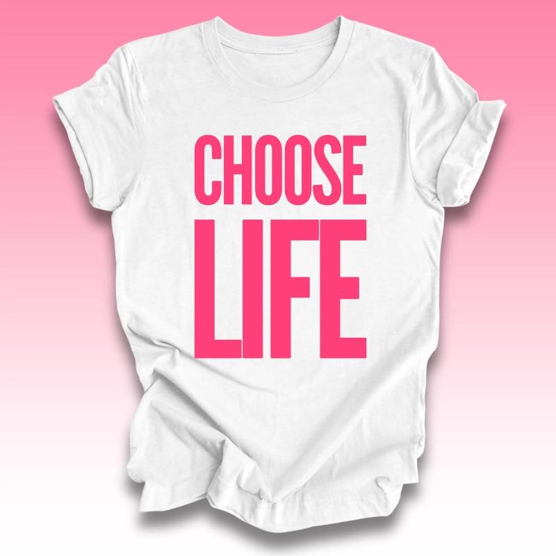 Retro Choose Life Shirt 80s Costume Tee Summer Casual Comfortable Base Layer TShirt HighQuality Streetwear Unisex