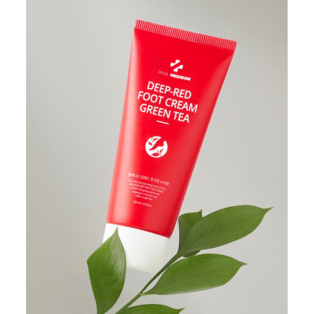 Paulmedison Deep Red Foot Cream Green Tea Scent 100ml Deep red foot cream green tea 1
