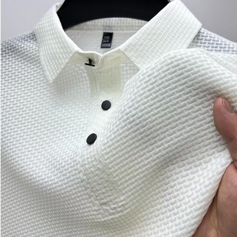Men's Short-Sleeve Ice Silk Mesh Polo Shirt