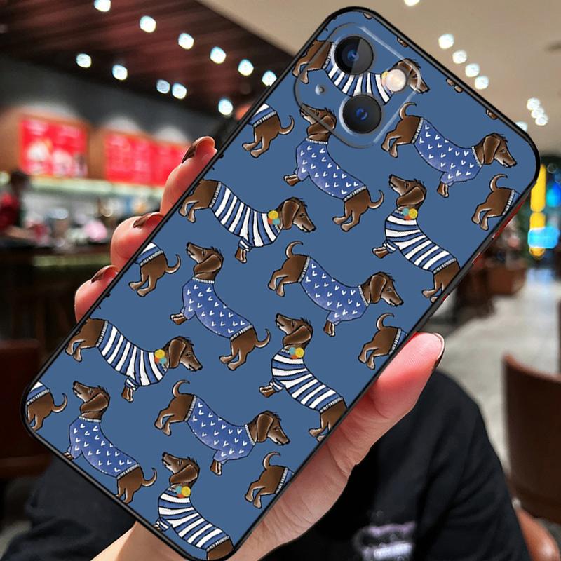 Dachshund Teckel Dackel Hund Für iPhone 12 11 14 13 Pro Max Mini XS Max XR X SE 2020 6S 7 8 Plus Hülle Handy Rückseite