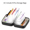 1 Set Writable Labels A8 Waterproof Pill Pouch Kit With 7/14 Color-Coded Pouches For Daily Medication Vitamins & Supplements