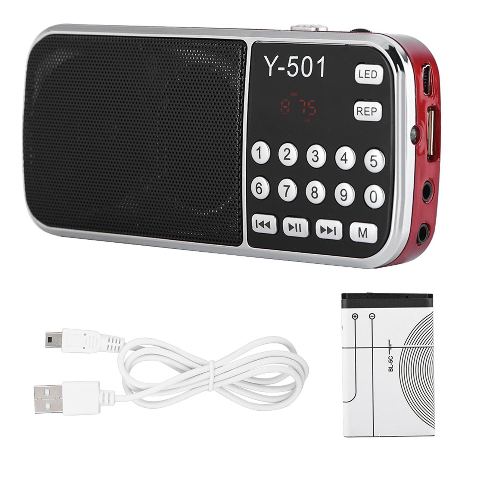 

87.5‑108MHz Stereo FM Radio High Sensitivity Noise Cancelling Digital TF Card Radio ‑ Red