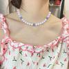 Collana da donna regolabile con catena estesa, strass, perline di fango in ceramica, abbinate ai colori, da indossare ogni giorno, girocollo, gioielli da collo