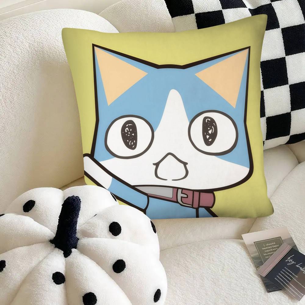 Cute Cartoon Toro Inoue Kawaii Cat Pillow Case Square Pillow Bedroom Sofa Leisure Comfort Cushion Car Home Decoration