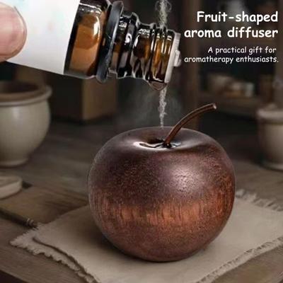 Aromatherapie-Diffusor aus Holz Holz Weihnachts-Fruchtform Ornament Dekorative ätherische Öldiffusor Geschenk für Aromatherapie-Enthusiasten