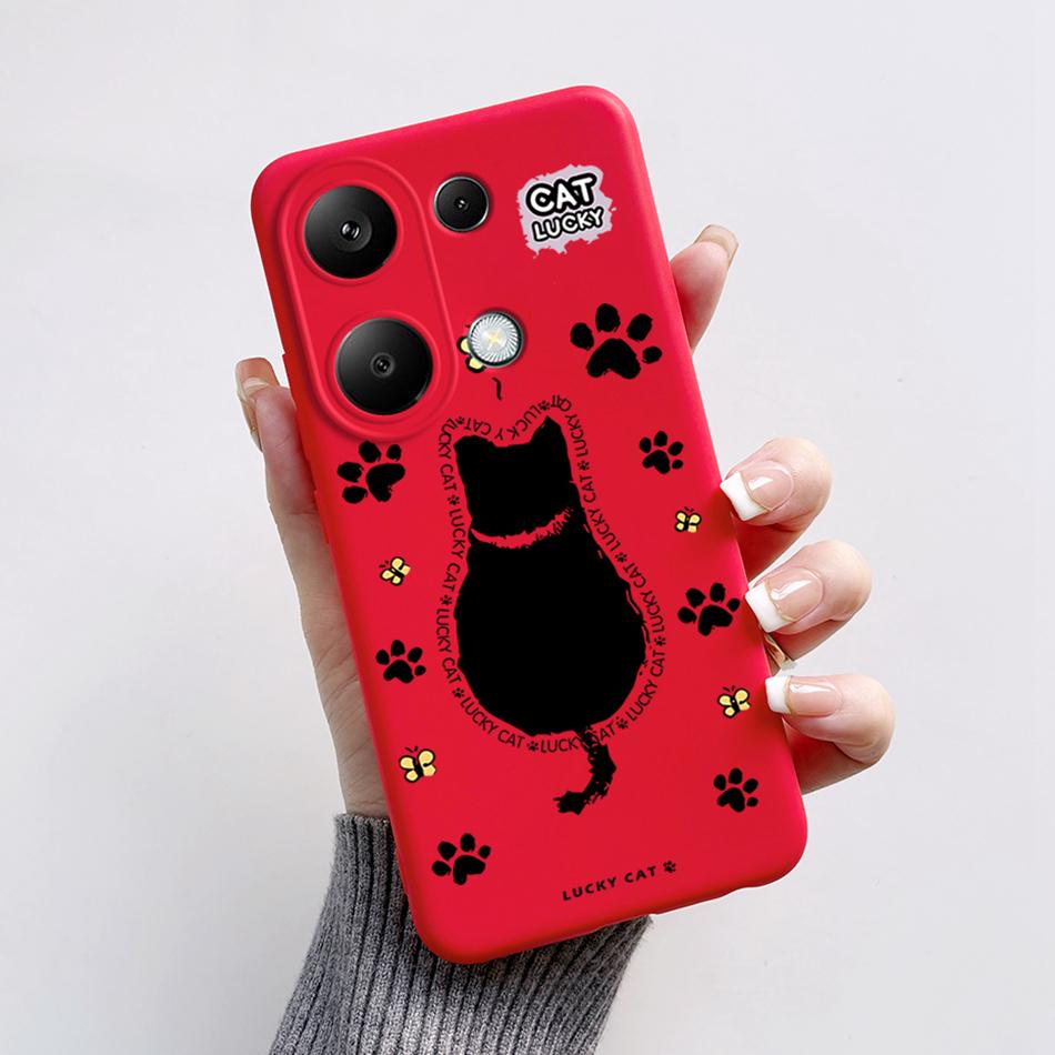 For Poco M6 Pro 4G Case Silicon Cover Soft Bumper for Xiaomi Poco M6 Pro M6Pro 4G Global Phone Cases M 6 Pro Cartoon TPU Shells