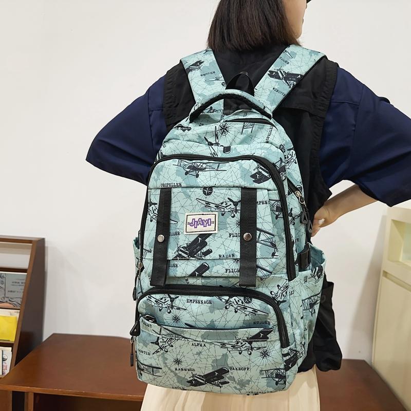 Большая вместимость школьный рюкзак для школьников с принтом для мужчин легкий рюкзак — фото 17