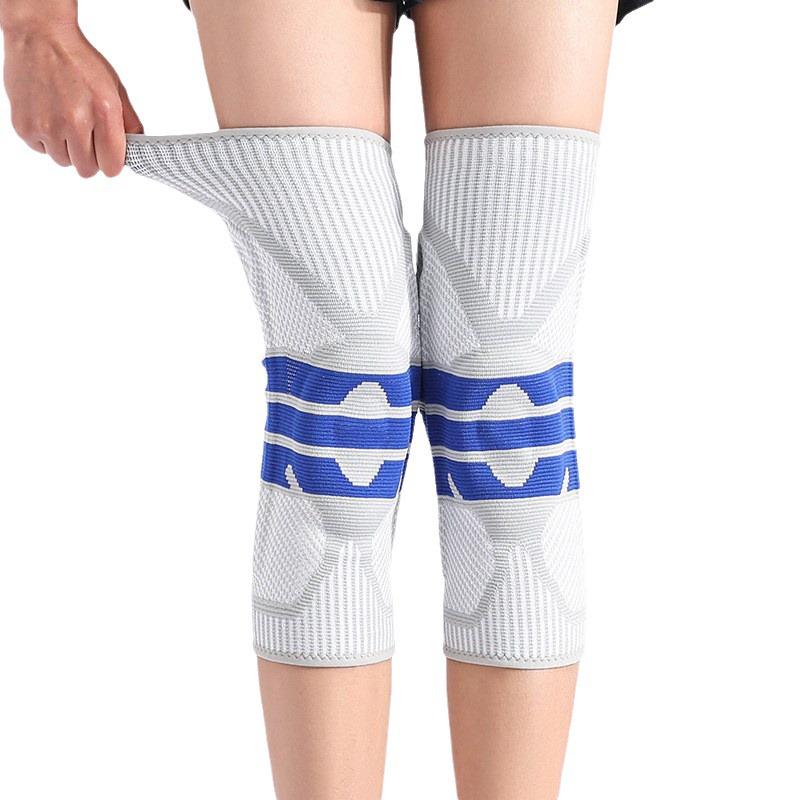 Breathable Knitted Silicone Knee Pads for Outdoor Sports: Running, Basketball, Cycling