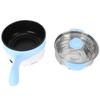 24V 2L Car Electric Cooking Pot Stainless Steel Non Stick Multifunction Cooker with Steamer(Sky