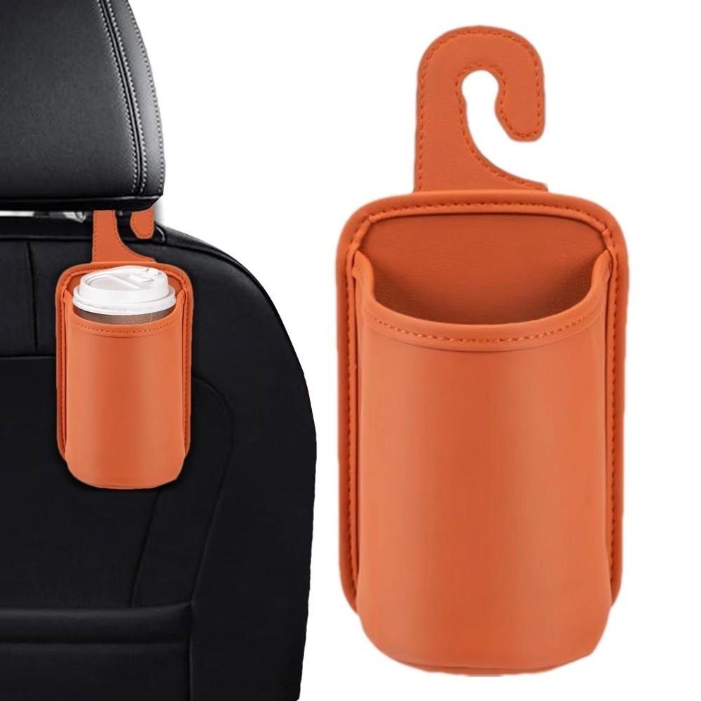 With Hook Hanging Drink Holder PU Leather Backseat Organizer Seat Back Storage Rack  Auto Interior