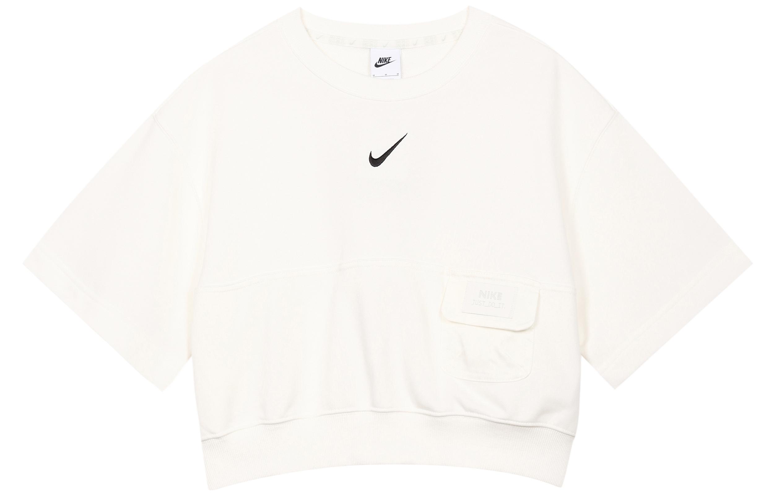 Nike Crop Tops Women s White Crew Neck Moderate DV8039-133 XXL