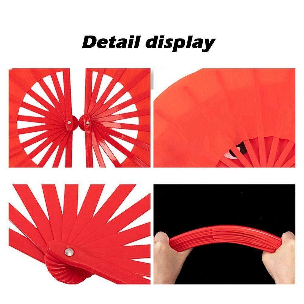 33cm Dance Performance Fan Plastic Bone Hand Folding Stage Fan  Wedding Party Decor