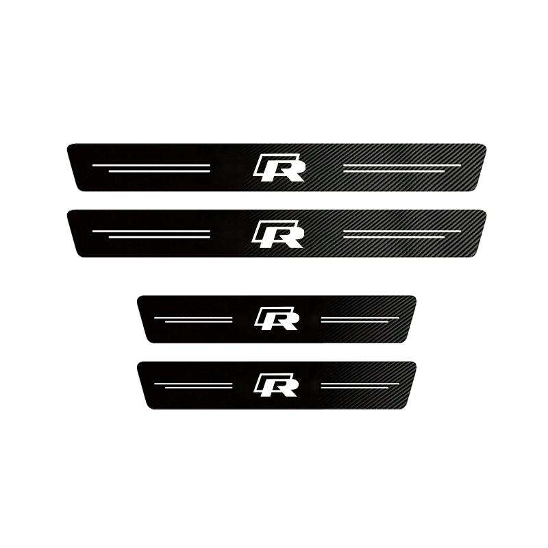 2026 Heißer Aufkleber Hochwertiger Karbonfaser Auto Türschwellerschutz Aufkleber Für Volkswagen R Golf Tiguan Jetta Transporter Passat